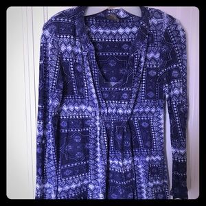 Anthropologie blue blouse